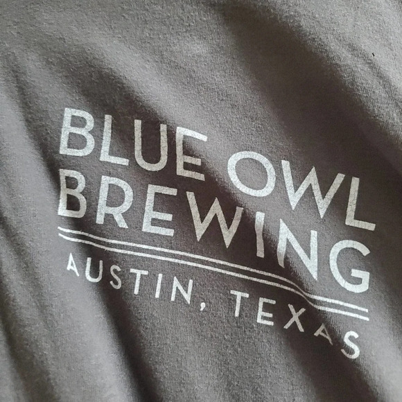 Blue Owl Brewing Company grey zip hoodie from brewery in Austin, Texas Size L - Picture 2 of 11